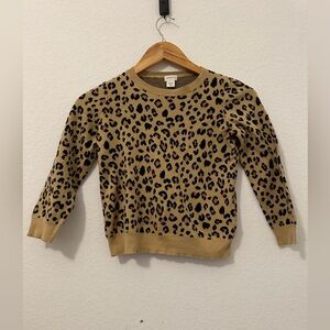 Crewcuts Animal Print Sweater in Brown and Black